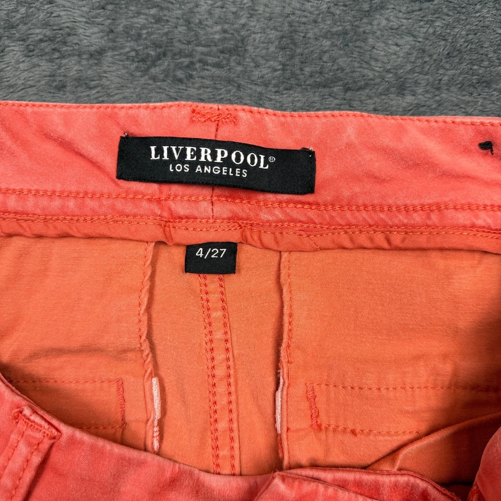 Liverpool Los Angeles Coral Orange Cotton Blend‎ Shorts Womens Size 4 - Picture 2 of 10